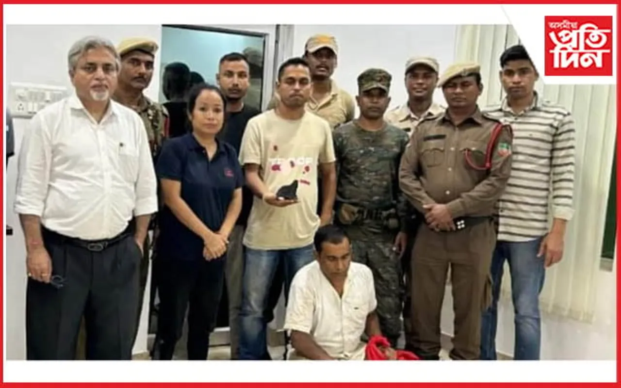 নগাঁৱত বন বিভাগৰ অভিযানঃ গঁড়ৰ খৰ্গসহ এটা চোৰাং চিকাৰী আটক...